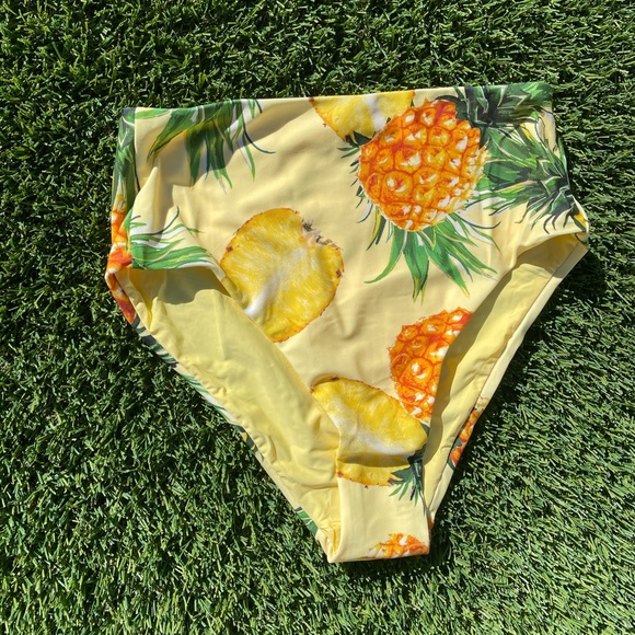 ANTHROPOLOGIE BIKINI BOTTOM PINEAPPLE🍍 PRINT PINA COLADA LAST ONE GOOD COVERAGE - Picture 4 of 7